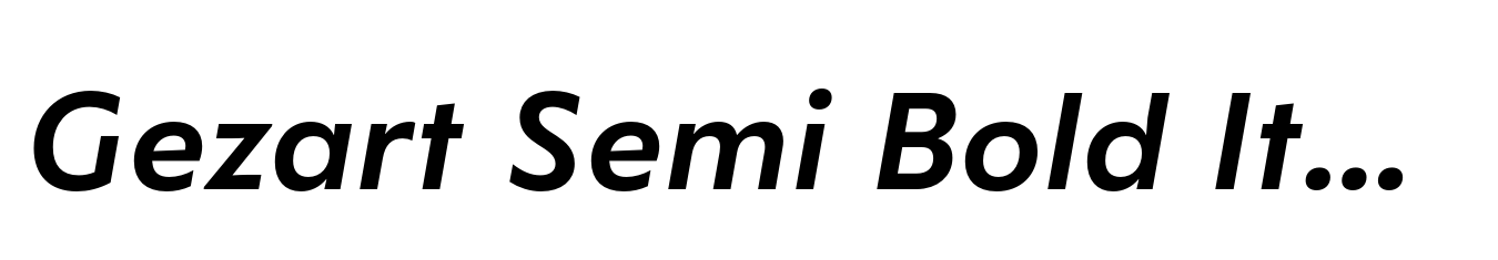 Gezart Semi Bold Italic